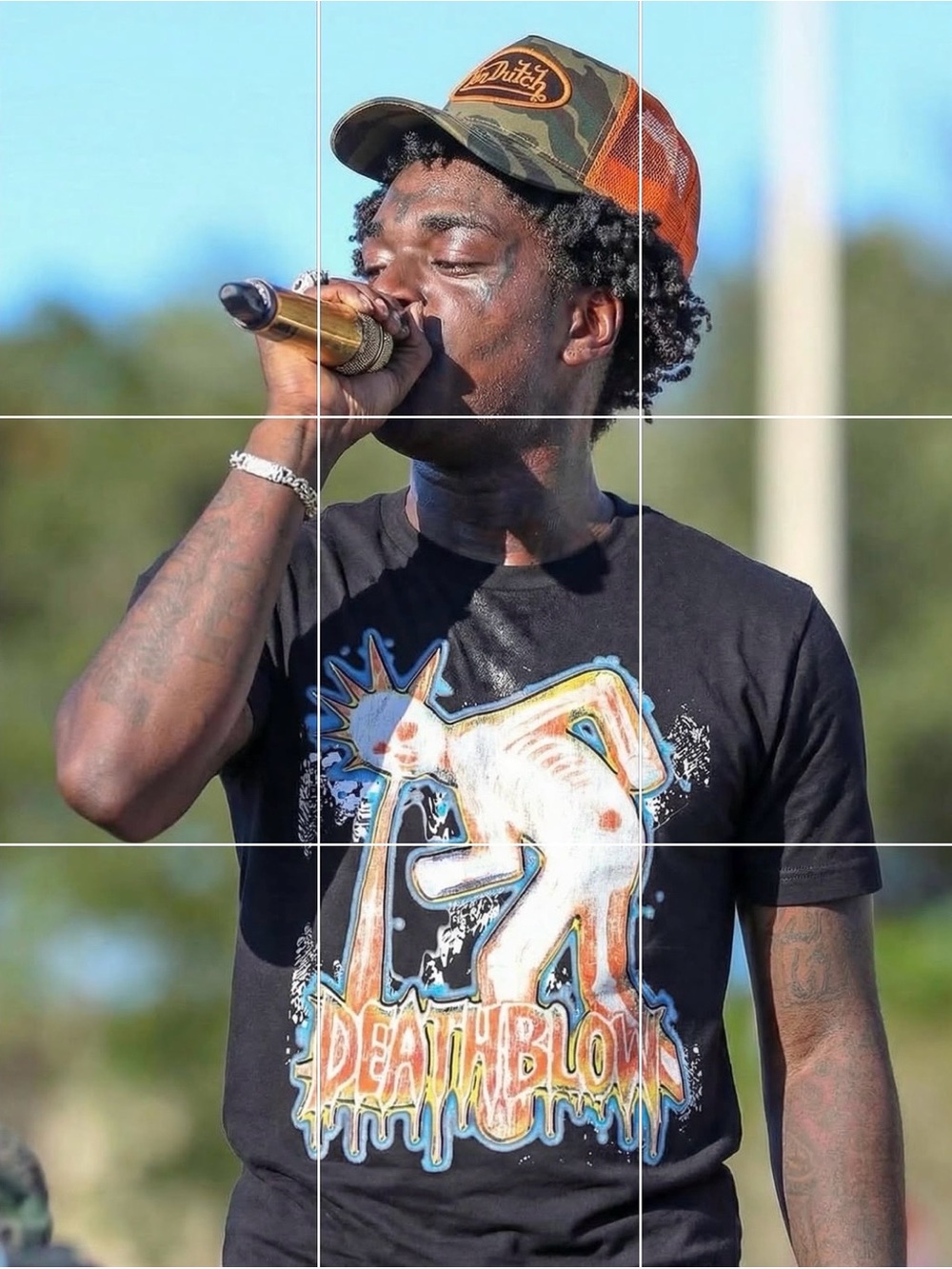 DEATHBLOW Glow Guy Tee Black Size Medium (same style worn by Kodak Black)